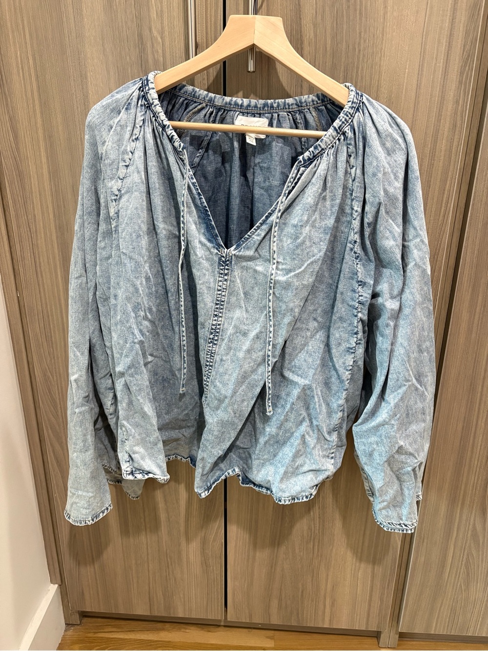 Frame Denim Light Blue Washed Denim Shirt